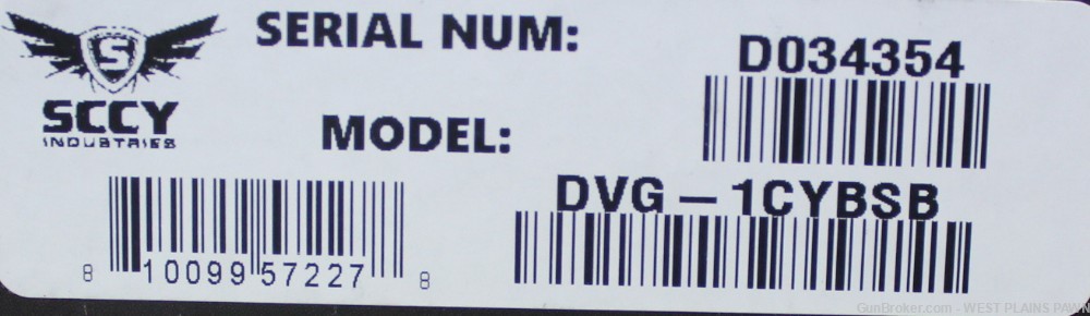 NIB SCCY DVG-1 SEMI AUTO PISTOL, 9MM, 3.1" BRL, 10 RND, DVG-1CYBSB-img-3