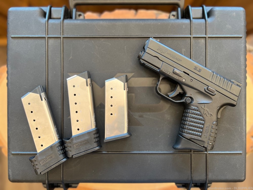SPRINGFIELD ARMORY XDS XD-S BLACK MELONITE FINISH (4) MAGS 3.3" BBL .45ACP-img-1