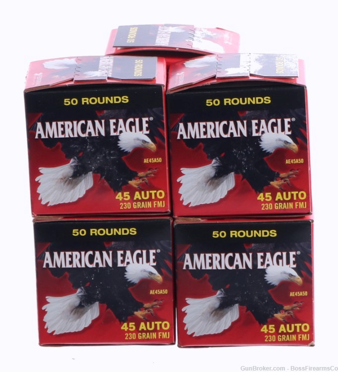 Federal American Eagle .45 ACP 230gr FMJ Lot of 350 AE45A50 (JFM) -img-0