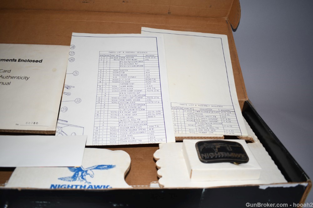 Nice Weaver Arms Nighthawk Semi Auto Carbine 9mm W Orig Box & Belt Buckle-img-58