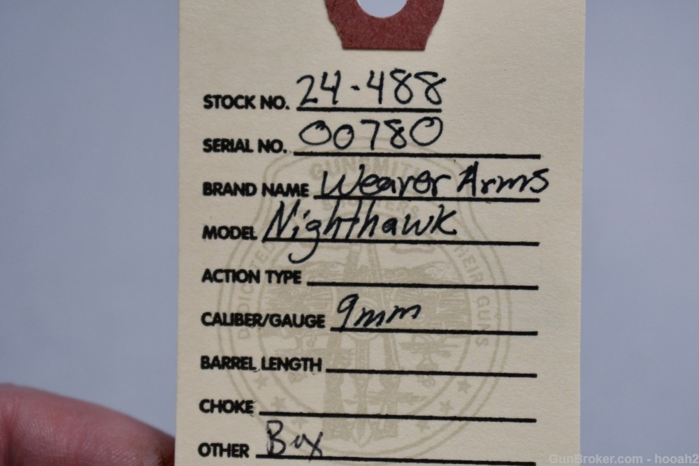 Nice Weaver Arms Nighthawk Semi Auto Carbine 9mm W Orig Box & Belt Buckle-img-1