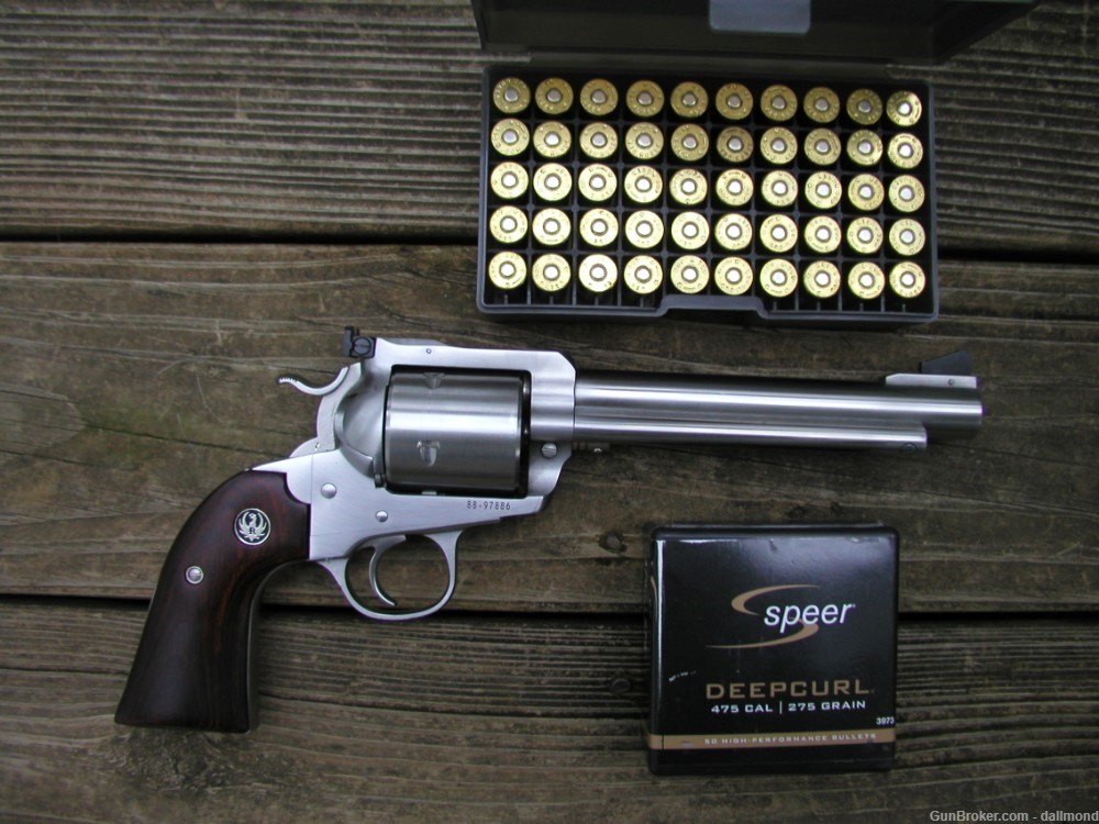 Ruger Super Blackhawk Bisley  480 + 50  primed Brass  + 100 Bullets Plus-img-0