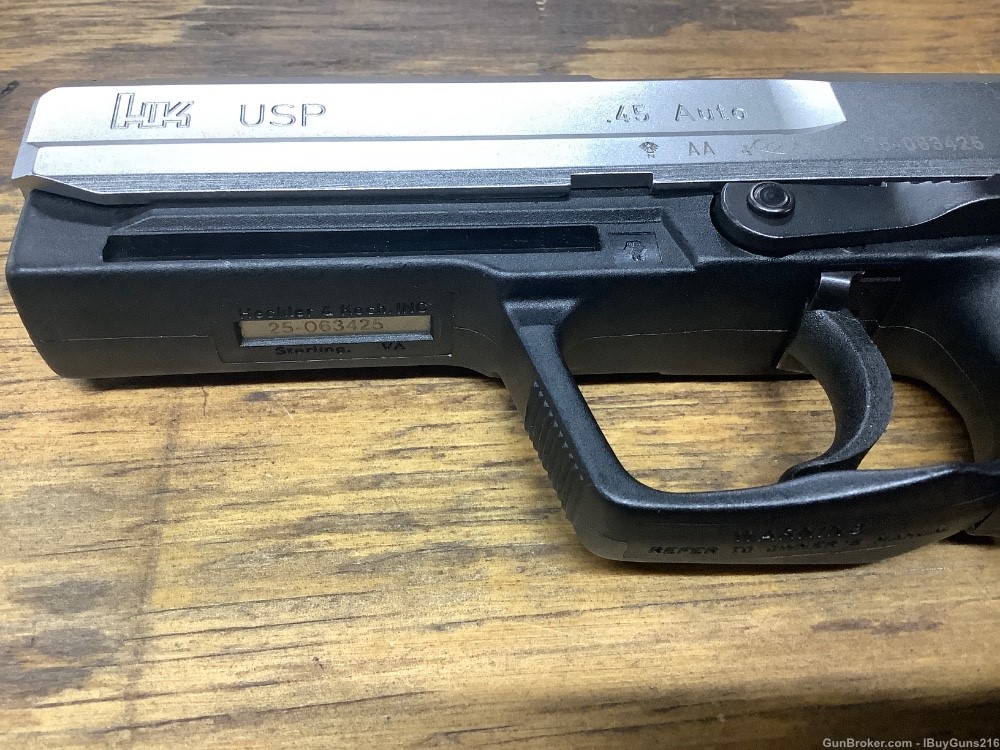 HK USP 45 Stainless two tone .45 full size 4.25 Heckler H&K scarce 12 rd-img-5