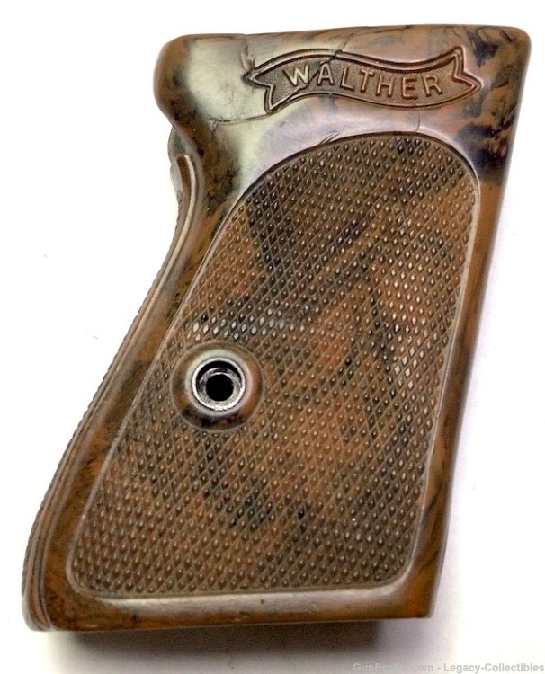 WWII Era Walther PPK Grip & Screw 7.65mm German Pistol Part-img-0