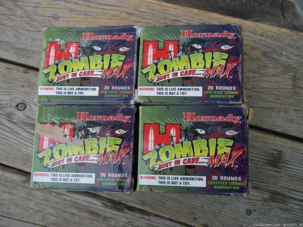 80 Rds Hornady Zombie Max Z-Max Ammunition Ammo .40 S&W .40 165gr -img-0