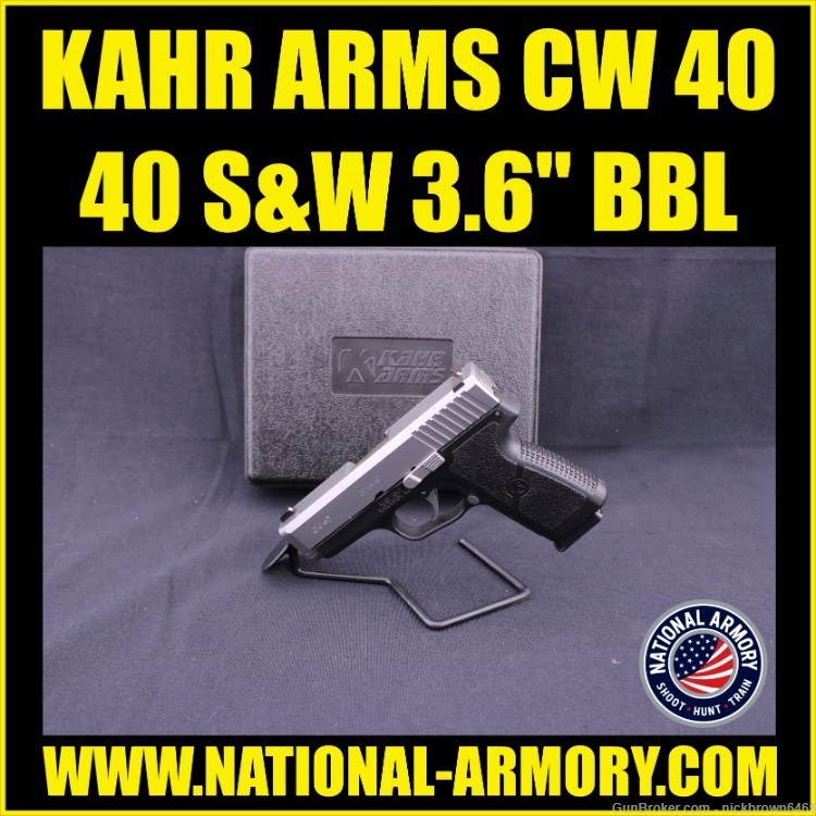 KAHR CW40 40 S&W 3.6" BBL STAINLESS STEEL FACTORY BOX  -img-0