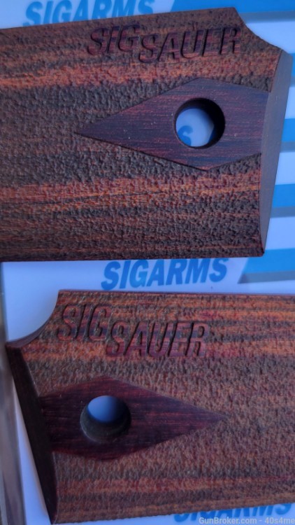 Sig Sauer 1911 Laminated Rosewood Grips Stippled New SigArms-img-2