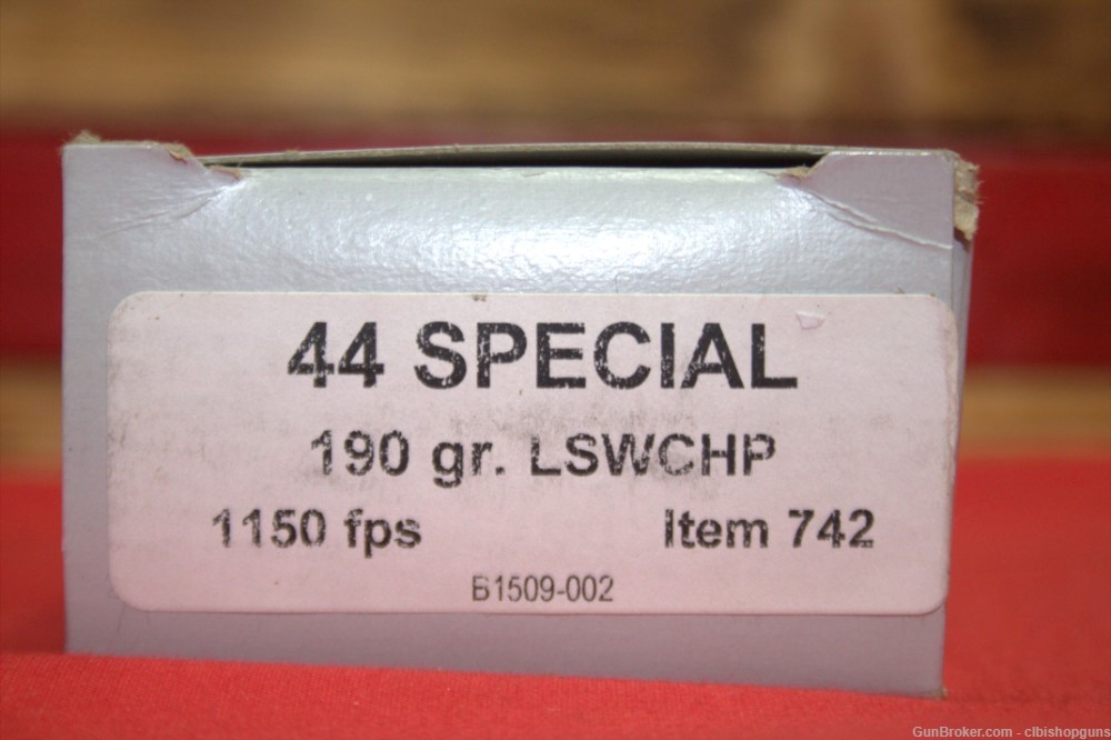 Underwood Ammo .44 Special 190 Grain LSWCHP 1150 FPS 1 Box 50 Rounds -img-0