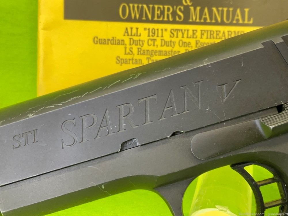 Early STI Spartan V 9MM 1911 Single Stack 5 Inch Full Size FS Target Match-img-6