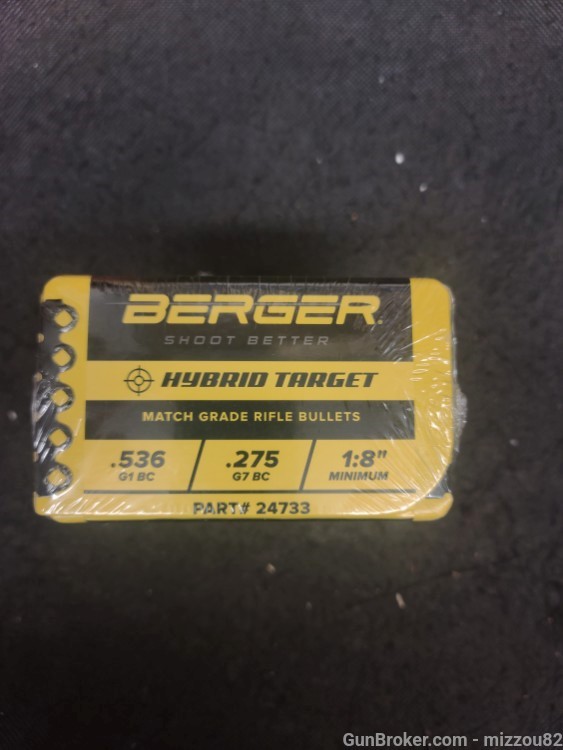  Berger 6mm .243 105gr Hybrid Bullet 500ct Bx HPBT Long Range -img-1