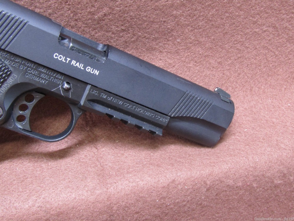 Walther/Colt Rail Gun 1911 22 LR Semi Auto Pistol Made in Germany-img-4