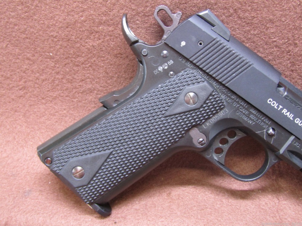 Walther/Colt Rail Gun 1911 22 LR Semi Auto Pistol Made in Germany-img-2