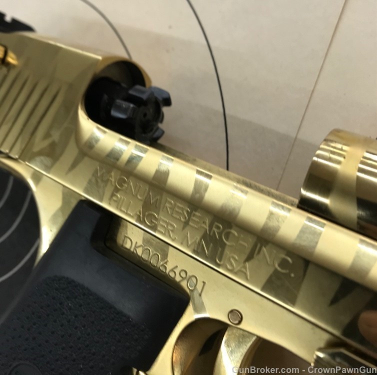 Magnum Research Inc USA Desert Eagle .357 MAG pistol GOLD PLATED FINISH-img-3