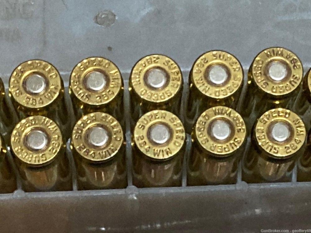 284 Win SP HP Rifle Ammo 82 rds Reloads Winchester Super Speed-img-1
