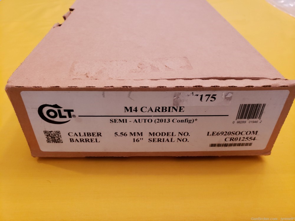 NOS FIRST ISSUE COLT M4A1 SOCOM ROLL MARKED PROPERTY OF US GOVT LE6920SOCOM-img-9