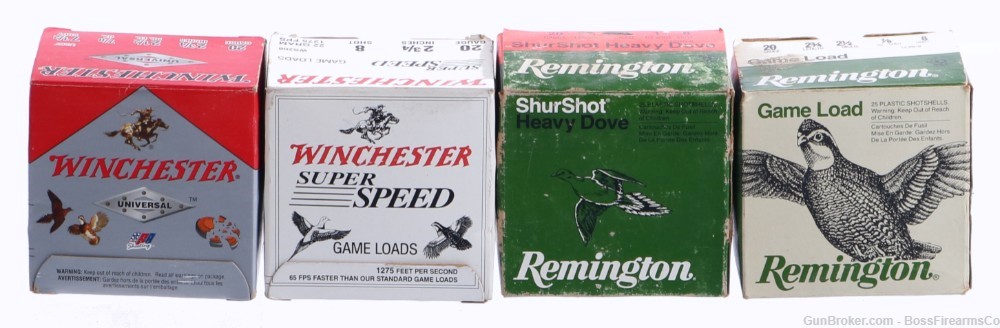 Remington & Winchester Mixed 2.75" 20ga Lot of 100- New Old Stock (JFM)-img-0