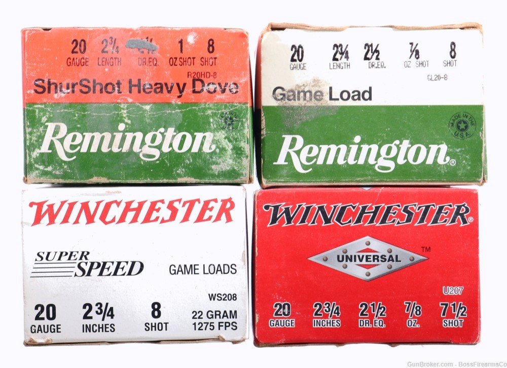 Remington & Winchester Mixed 2.75" 20ga Lot of 100- New Old Stock (JFM)-img-1