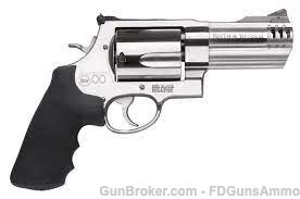 SMITH AND WESSON MODEL 500 STAINLESS .500 SW 4" BARREL 5-ROUNDS-img-1