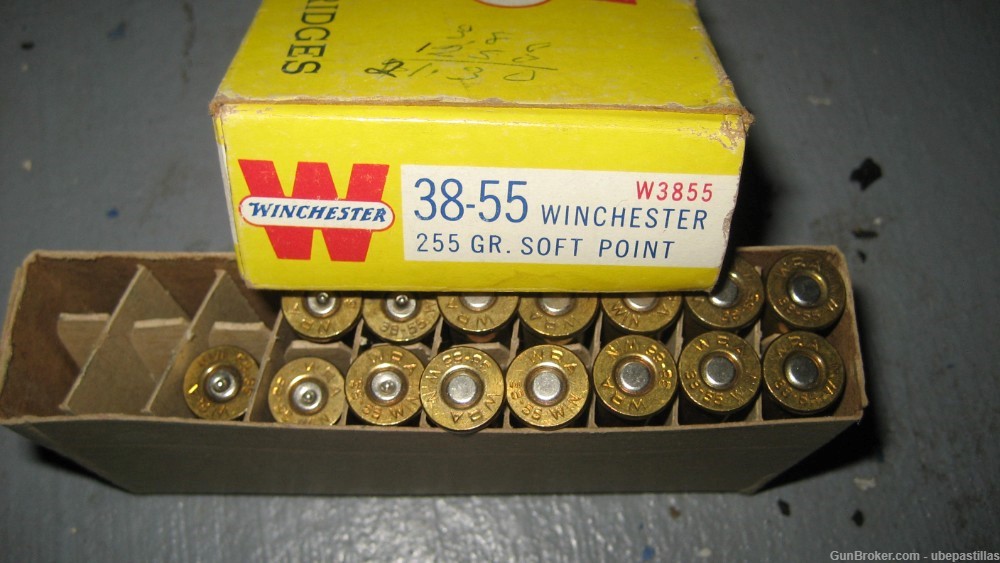 Vintage Winchester 38/55 Ammo 10 Rounds 38-55 WRA-img-1
