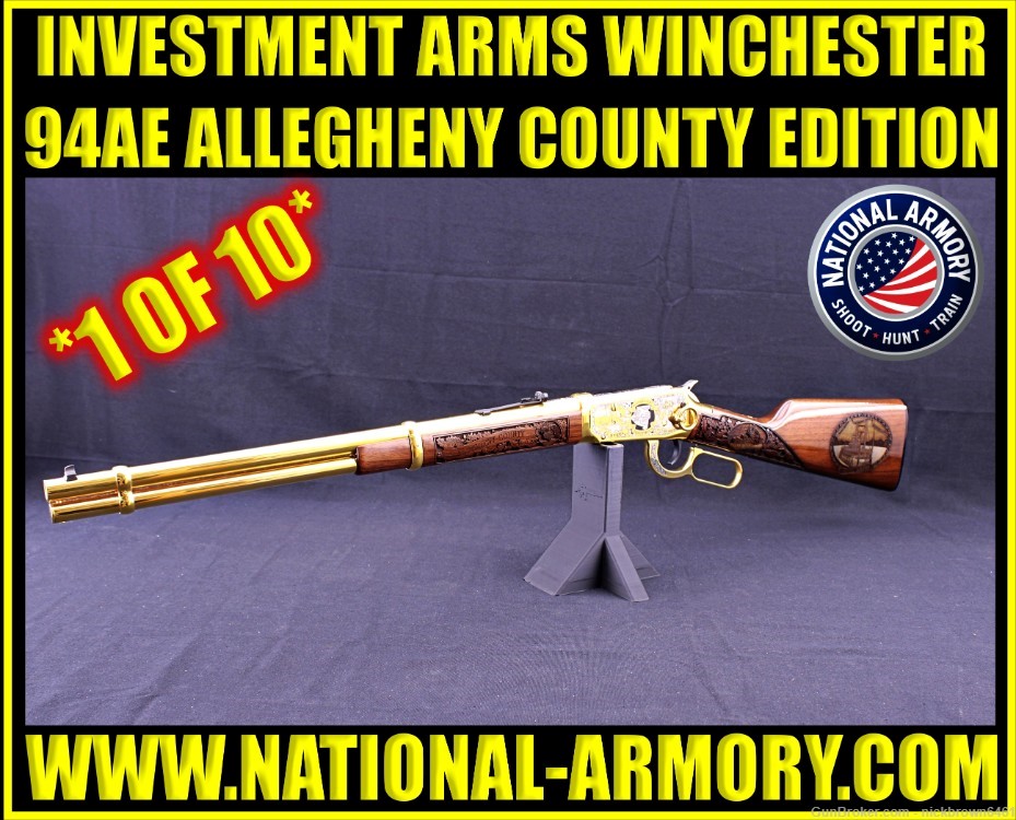 *1 OF 10* WINCHESTER 94AE ALLEGHENY COUNTY 24 KARAT GOLD ENGRAVED MUST SEE -img-0