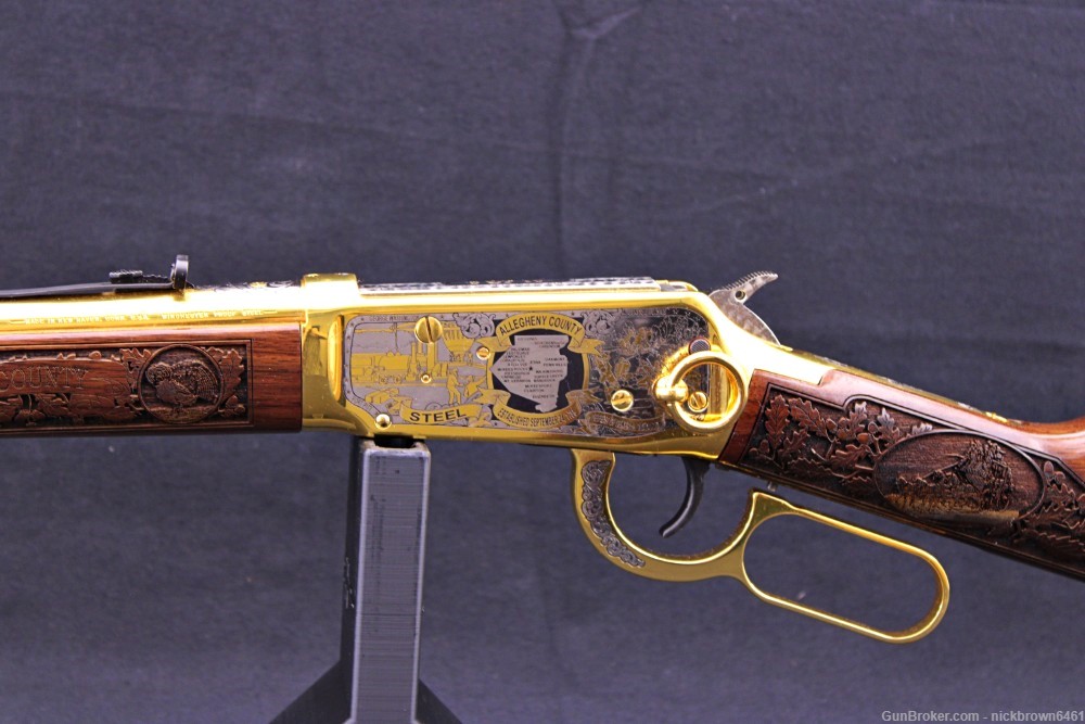 *1 OF 10* WINCHESTER 94AE ALLEGHENY COUNTY 24 KARAT GOLD ENGRAVED MUST SEE -img-7