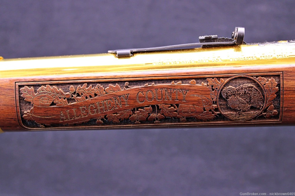 *1 OF 10* WINCHESTER 94AE ALLEGHENY COUNTY 24 KARAT GOLD ENGRAVED MUST SEE -img-13
