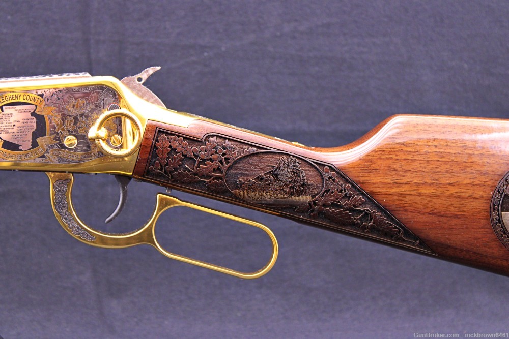 *1 OF 10* WINCHESTER 94AE ALLEGHENY COUNTY 24 KARAT GOLD ENGRAVED MUST SEE -img-6