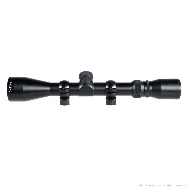 THOMPSON CENTER 3-9X40 SCOPE WITH RINGS-img-0