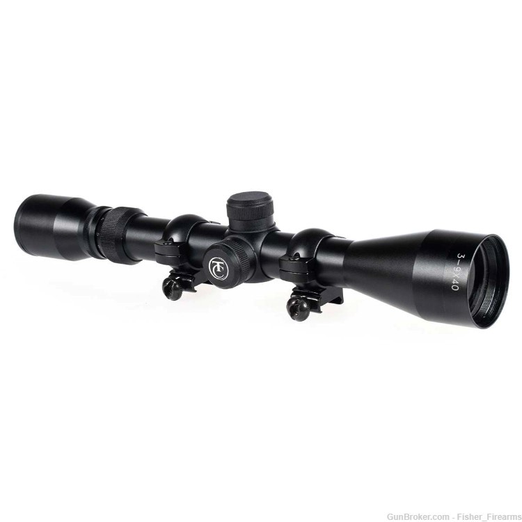 THOMPSON CENTER 3-9X40 SCOPE WITH RINGS-img-2