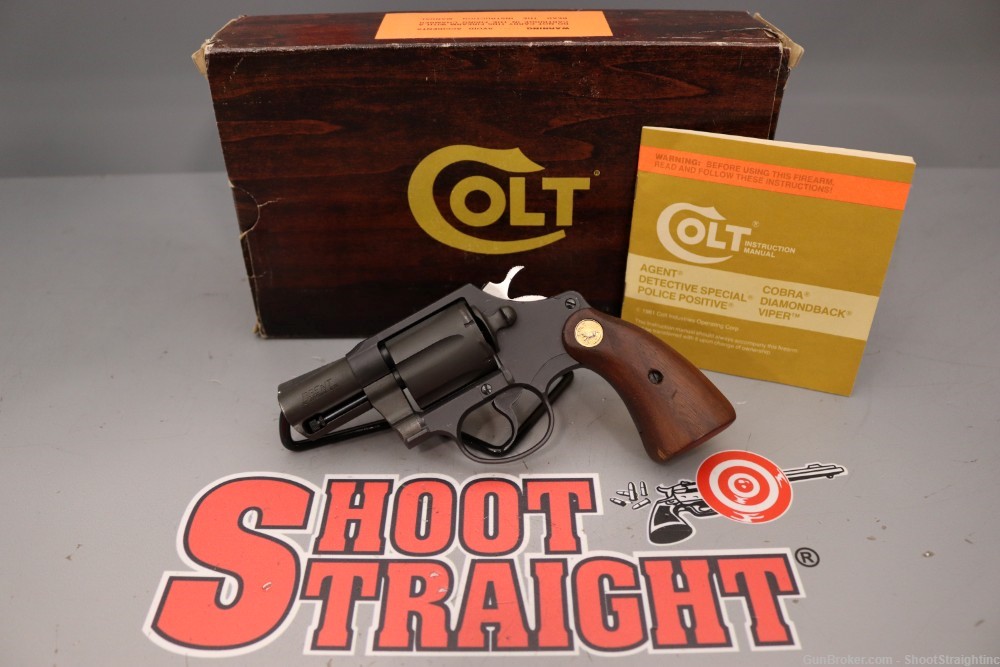 Colt Agent Light Weight .38SPL 2" w/ Box - Made 1983 --img-0
