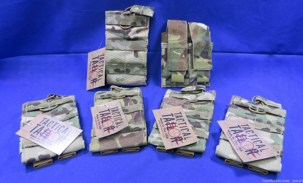 Set of 6 Mag Pouches - Tactical Tailor 5.56 30rd & Blackhawk Double Pistol -img-0