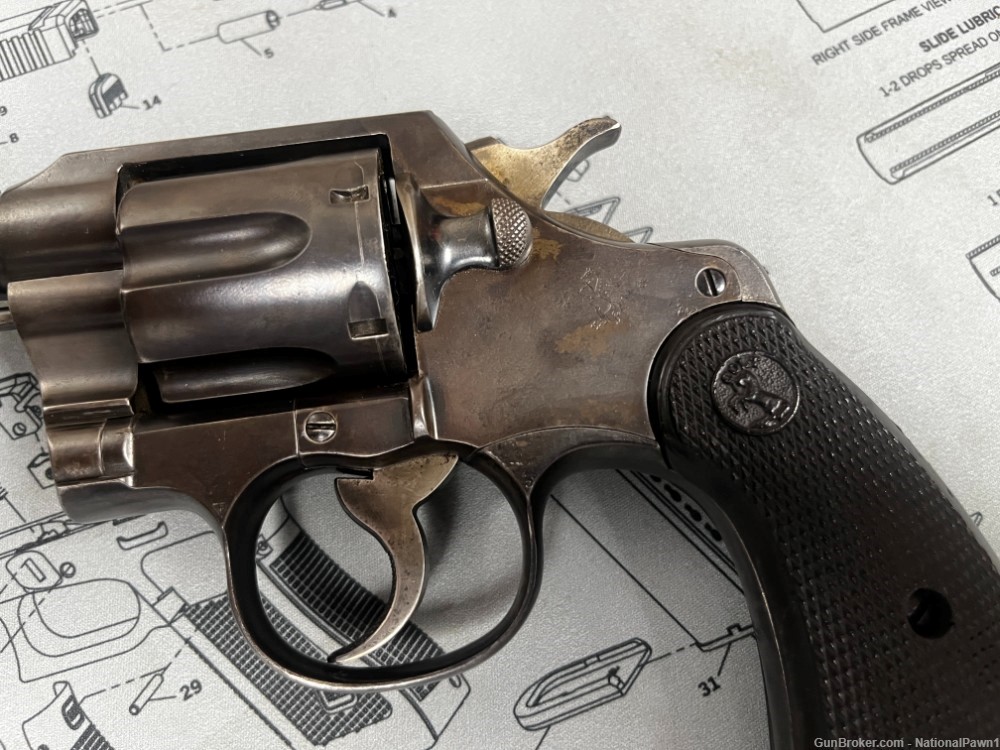 1932 Colt Official Police 38 Special 5'' Blue PENNY AUCTION-img-2