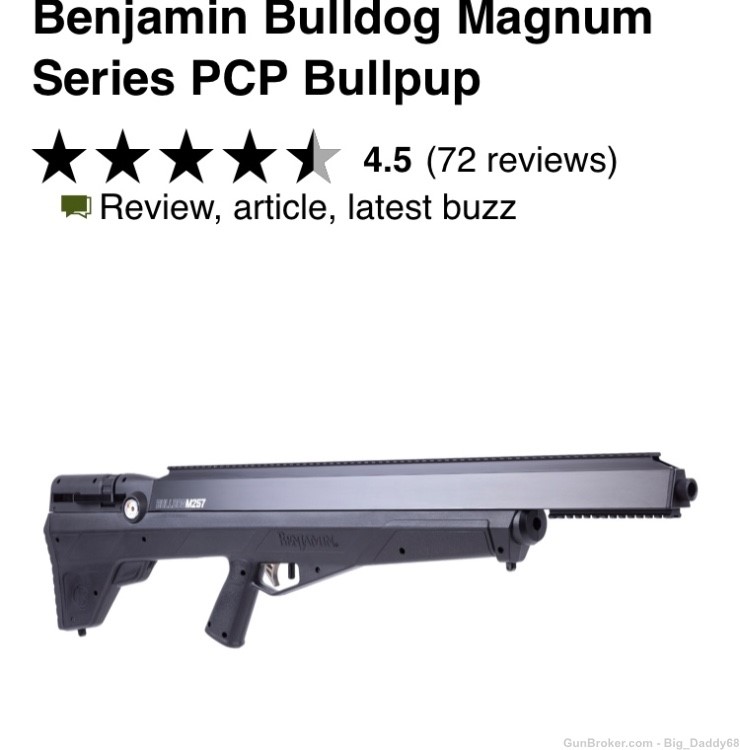 Benjamin Bulldog M357 357/9mm rifle! No licenses required!-img-16