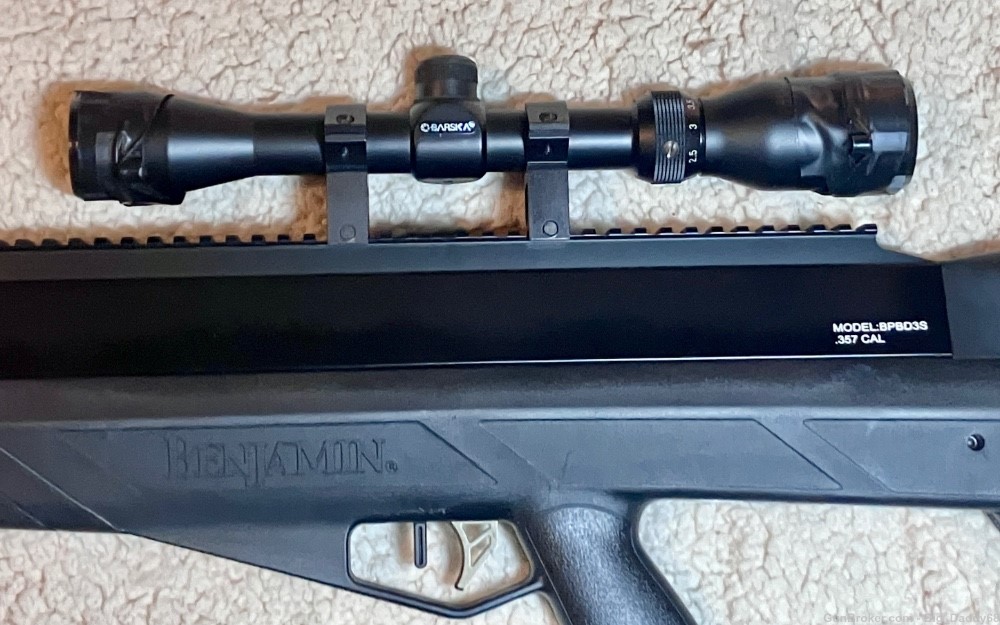 Benjamin Bulldog M357 357/9mm rifle! No licenses required!-img-9