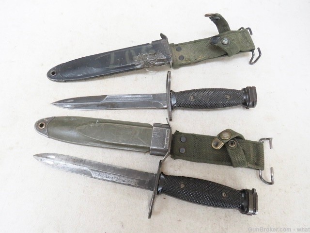 2 USGI M7 AR-15 M16 Bayonets & Scabbards Bayonet + M8A1 Scabbard-img-0