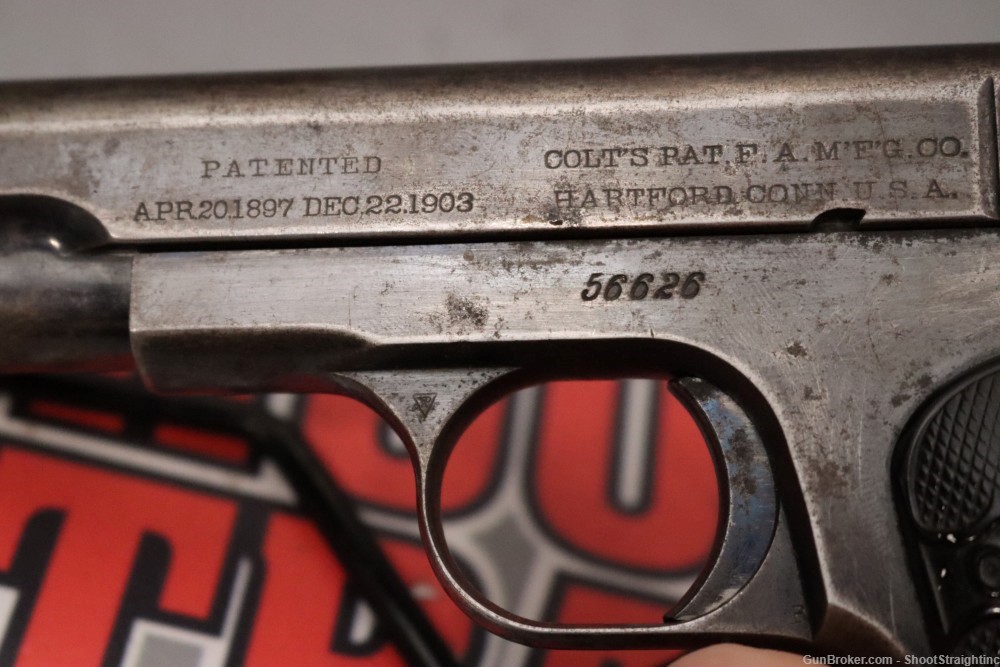 Colt 1903 Pocket Hammerless .32ACP 4"  - Type I - Made 1907 --img-20