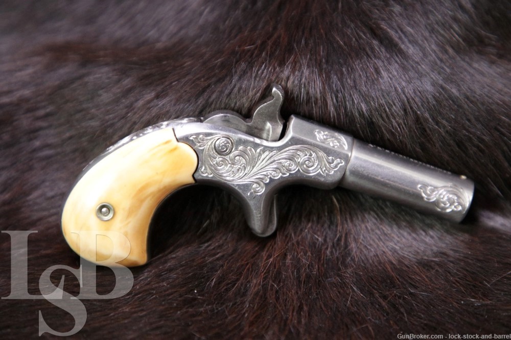 Engraved Remington Elliot's Vest Pocket Derringer .41 RF 2.5" Antique-img-0