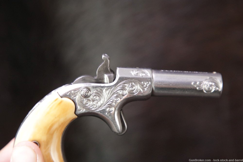 Engraved Remington Elliot's Vest Pocket Derringer .41 RF 2.5" Antique-img-6