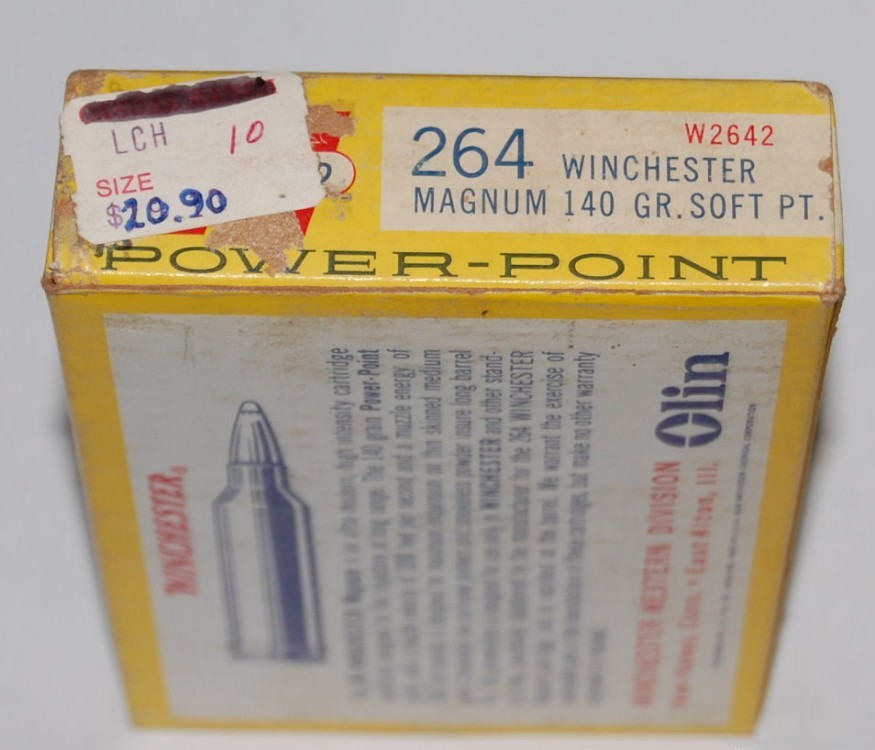 Vintage Full Box of Winchester Super-Speed 264 Win Mag w/ 140 gr Soft Point-img-4