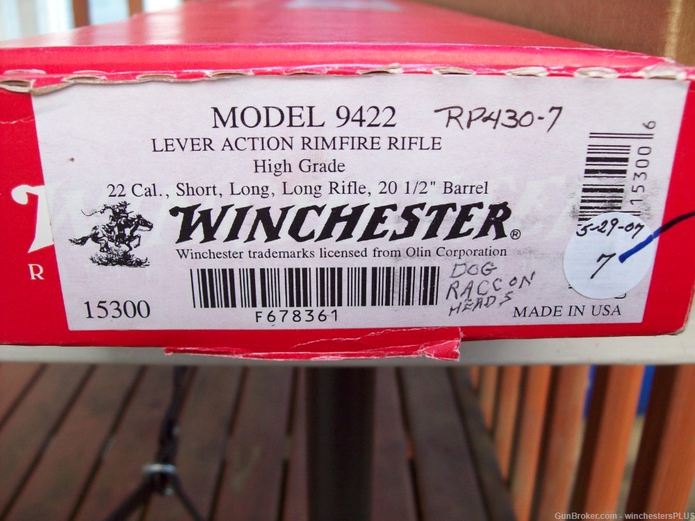 WINCHESTER 9422 COMMEMORATIVE HIGH GRADE COON & HOUND-img-26