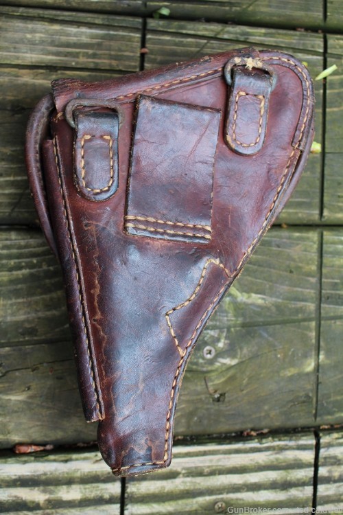  RARE WWII Japanese Type 26 Revolver Leather Holster with ammo !-img-5