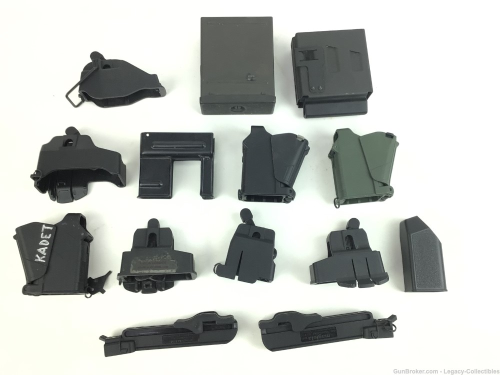 Lot of 14-Various Caliber Rifle and Pistol Magazine Speed Loaders. .223 9mm-img-1