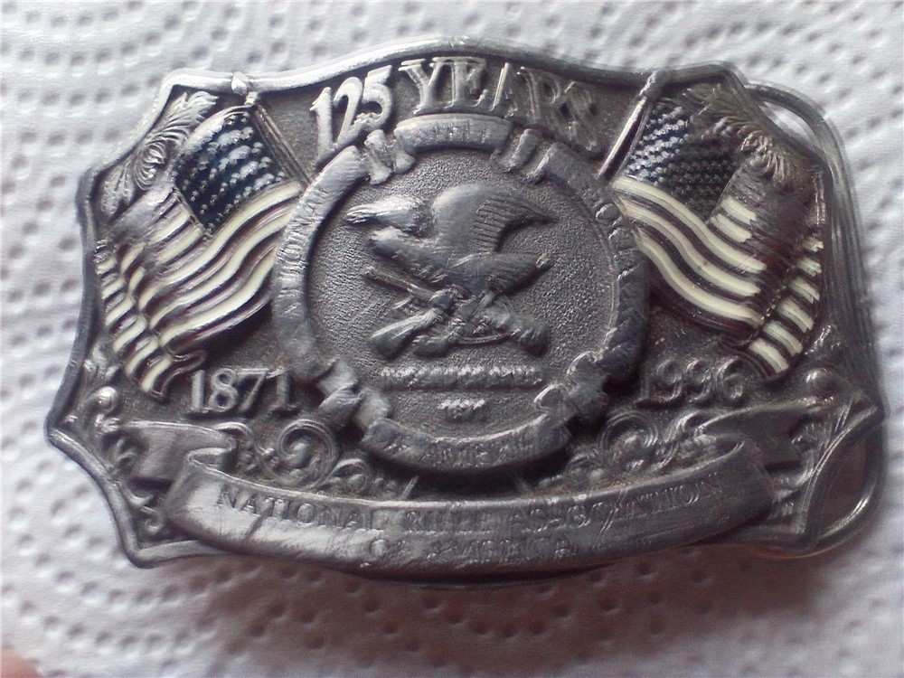 125 Years NRA Anniversary belt buckle-img-0