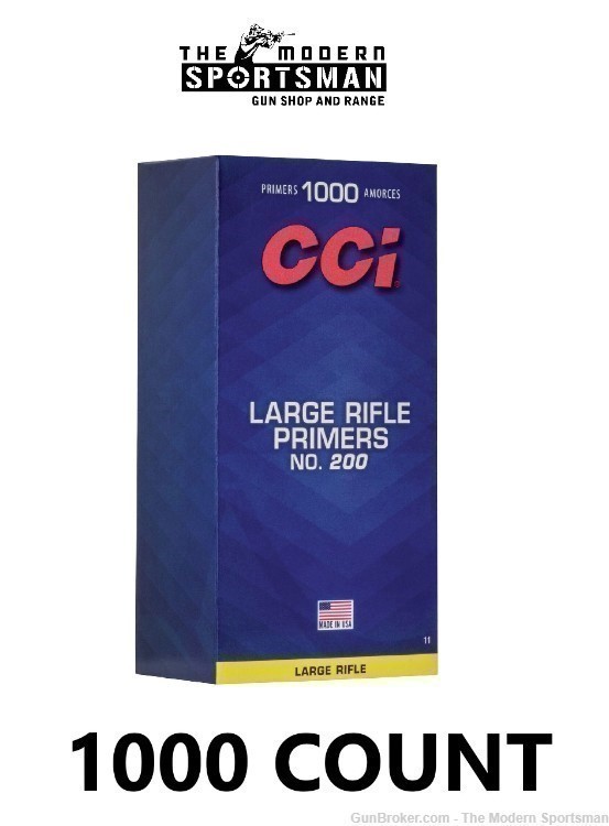 CCI Large Rifle Primers 1000/Box #200 No. 200 1000 Count-img-0
