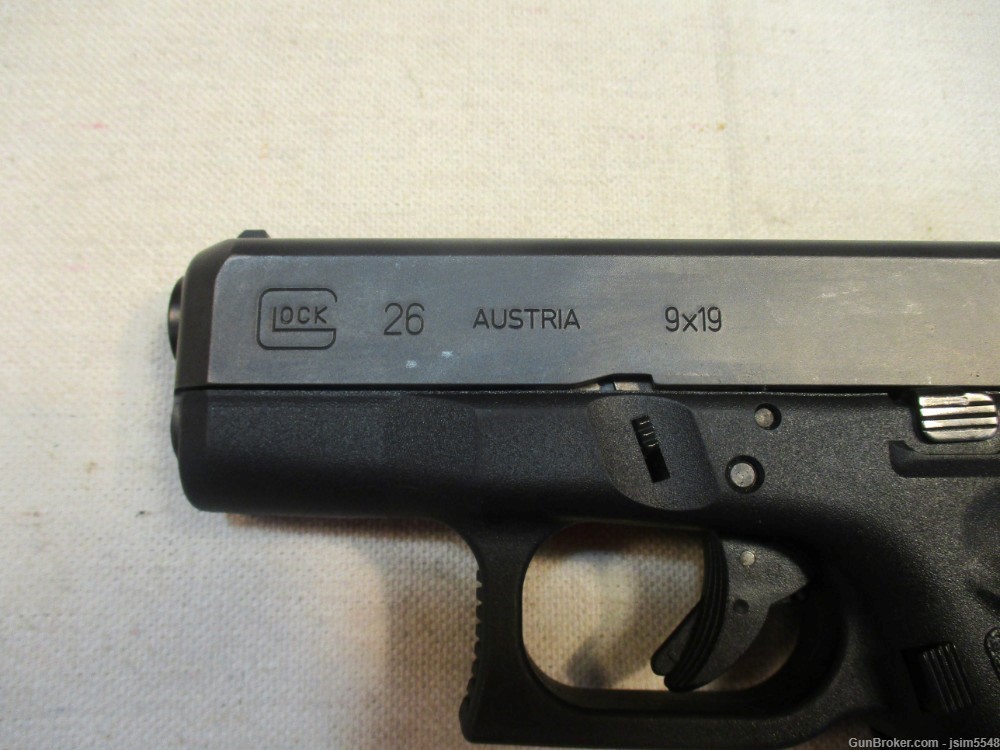 Glock 26 9mm Sem-Auto Pistol 3.42” 10+1 Polymer W/Laser-img-4