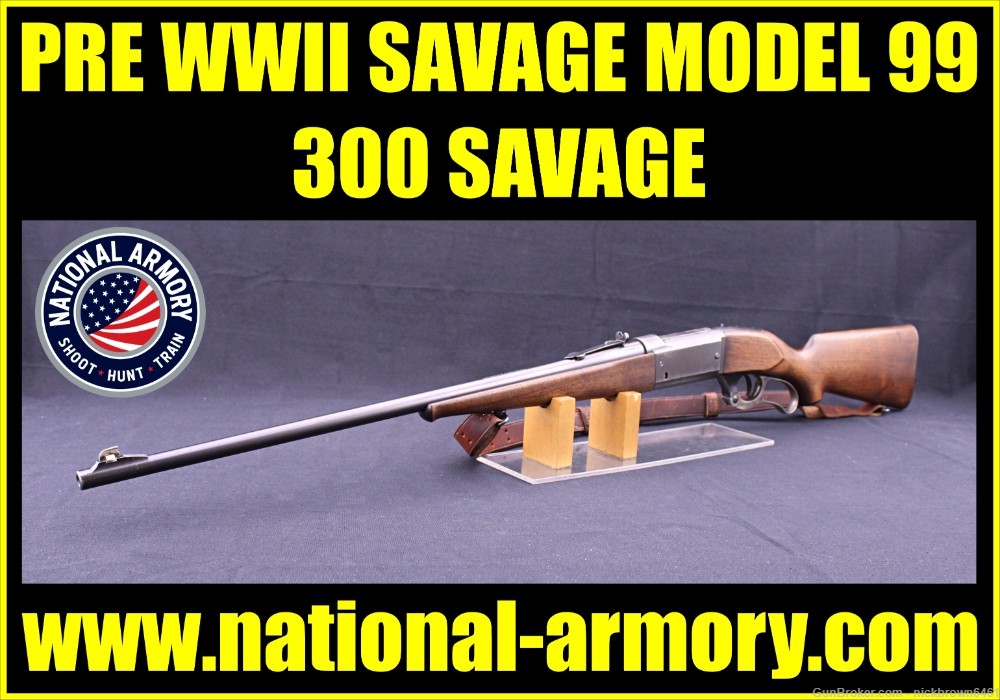 1931 SAVAGE MODEL 99 300 SAVAGE 24" BBL LEVER ACTION C&R PRE WWII & SLING-img-0