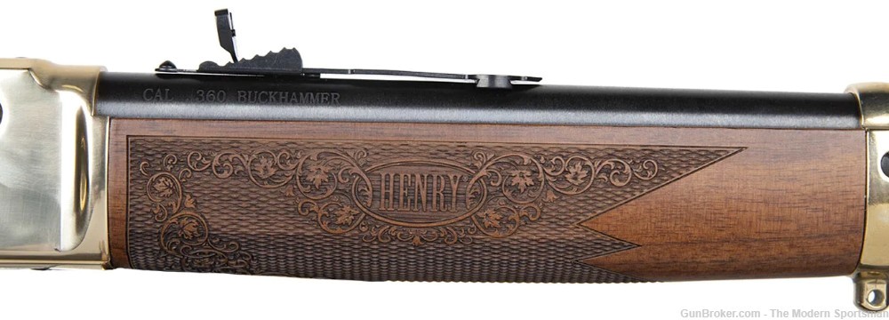 Henry Side Gate Lever Action Rifle 360 Buckhammer 20" 5+1 Blued H024-360BH-img-2