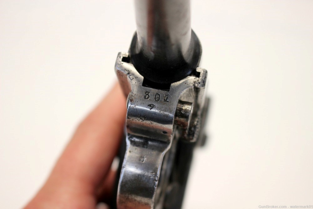 vintage ERFURT LUGER semei-auto pistol MATCHING NUMBERS parts repair -img-13