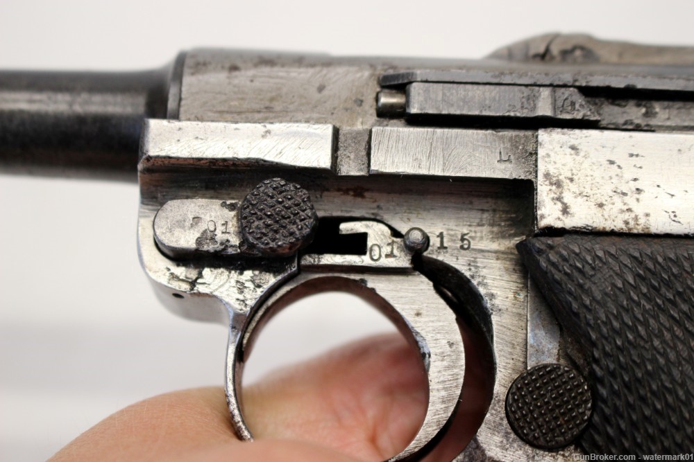 vintage ERFURT LUGER semei-auto pistol MATCHING NUMBERS parts repair -img-11