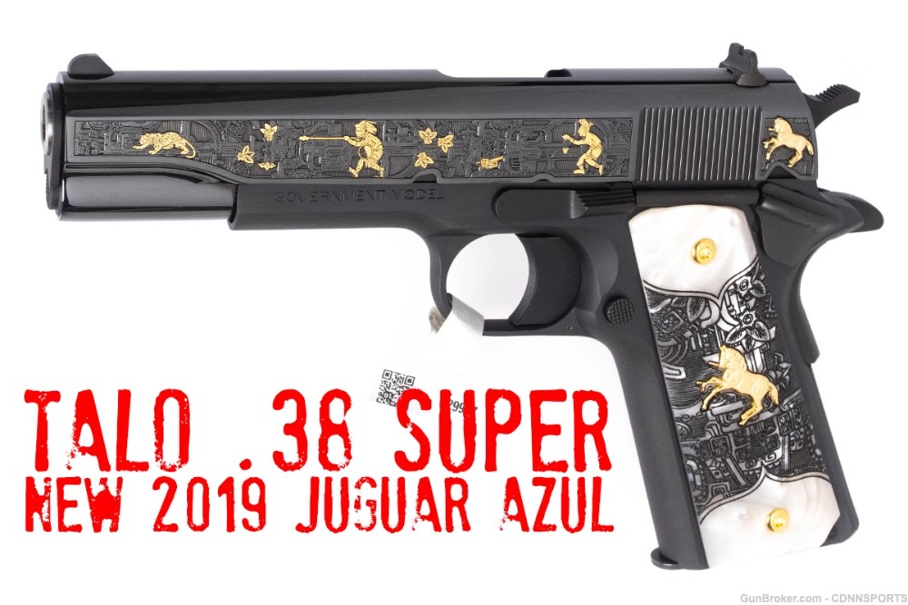 TALO Colt 1911 Aztec Jaguar Azul .38 Super 245 of 300 NEW FROM 2019-img-0